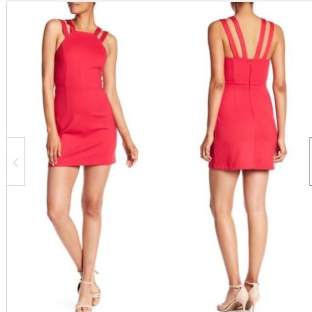 NWT- French Connection Lula Red Cocktail Dress